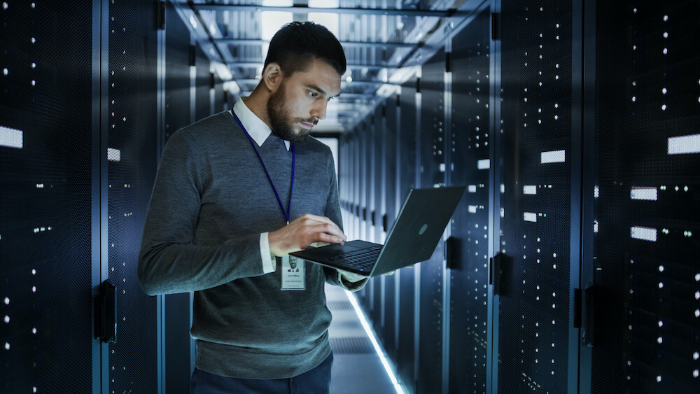 Man with laptop